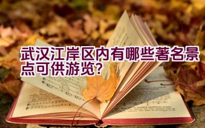 武汉江岸区内有哪些著名景点可供游览？插图