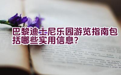 巴黎迪士尼乐园游览指南包括哪些实用信息？