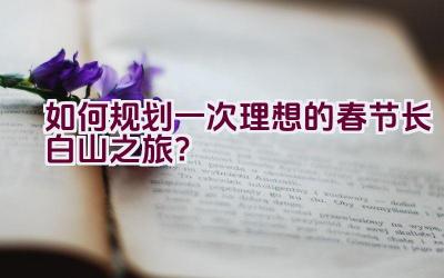 如何规划一次理想的春节长白山之旅？插图