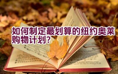 如何制定最划算的纽约奥莱购物计划？插图