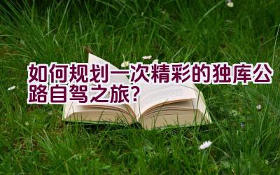 如何规划一次精彩的独库公路自驾之旅？